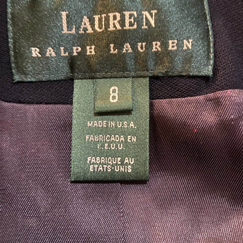 ❤️❤️Lauren Ralph Lauren 100% Wool Blazer with Crest Made in USA 8 - Picture 8 of 9